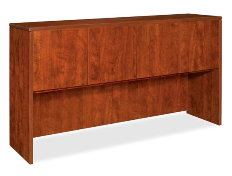 Classroom Select Laminate Hutch with Doors, 66-1/8 x 14-3/4 x 36 Inches, Cherry 1563890